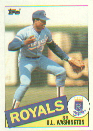 1985 Topps Baseball Cards      431     U.L. Washington